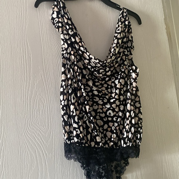 Bare it All Black Animal Print Tie-Strap Bodysuit - Picture 5 of 5